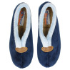 Zapatillas de casa para mujer planas muy suaves en colores combinados , tono azul