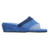 Zapatillas de casa de verano de toalla en tres colores azules combinados, muy ligera