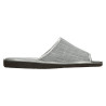 Zapatillas de casa de verano para hombre con puntera abierta y tela en color gris