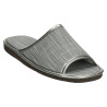 Zapatillas de casa de verano para hombre con puntera abierta y tela en color gris