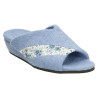 Zapatillas de casa de verano con cuña forrada al tono y plantilla anatómica en color azul azafata