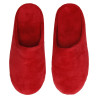 Zapatllas de estar en casa para mujer, lisas, color rojo, talon almohadillado