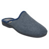Zapatillas de casa para hombre en un tejido con puntitos en color azul