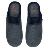 Zapatillas de casa para hombre en un tejido con puntitos en color azul