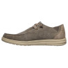 SKECHERS 66387 kaki - Zapatos con cierre de elásticos fabricados en tela con plantilla de gel
