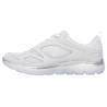 Skechers 12982 blanco - Zapatillas de cordones de tela con plantilla de gel memory foam