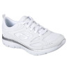 Skechers 12982 blanco - Zapatillas de cordones de tela con plantilla de gel memory foam