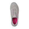 Skechers 12985 gris  - Zapatillas de tela de rejilla con cordones elásticos y plantilla memory foam