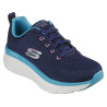 Skechers 149368 azul marino - Deportivo de cuña alta de cordones con plantilla memory foam de gel