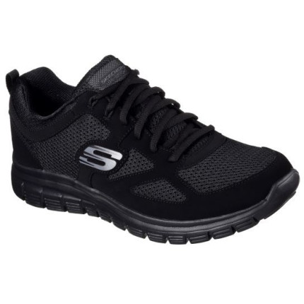 Skechers 52635 negro - Zapatillas de cordones para hombre con plantillas de gel