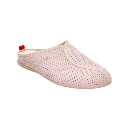Zapatillas de casa de mujer de primavera con plantilla extraíble y tejido picado en color rosa