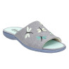 Zapatillas de estar en casa con bordado de mariposas en tela muy fresca de color azul