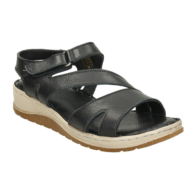 48 horas modelo 4303 - Sandalias de piel con velcro en color negro