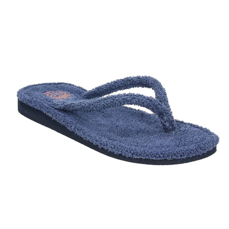 Zapatillas de casa de dedo para hombre en toalla marino