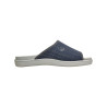 Zapatillas para casa con plantillas plumaflex para hombre con empeine de tela en azul tejano
