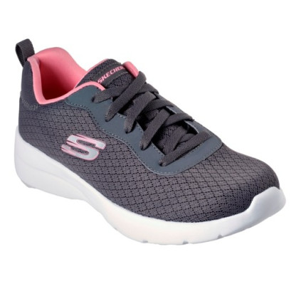 Skechers 12964 gris con rosa - Deportivo o zapatillas de calle de tela con plantilla memory foam