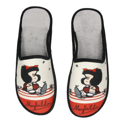 Zapatillas de casa de Mafalda, de mujer, abiertas, muy cómodas