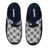 Zapatillas sin talon para casa con plantilla extraíble en paño azul marino
