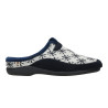 Zapatillas sin talon para casa con plantilla extraíble en paño azul marino