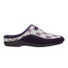 Zapatillas sin talon para casa con plantilla extraíble en paño morado