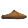 Zapatillas de casa para hombre con plantilla plumaflex lisa con un bordado en marrón