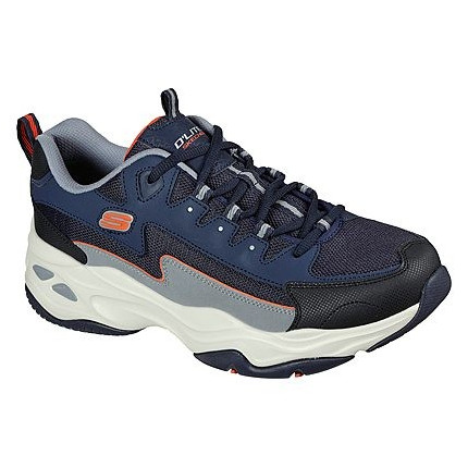 Skechers 237225 azul - Zapato para hombre tipo trekking montaña, suela de goma de la marca Good Year