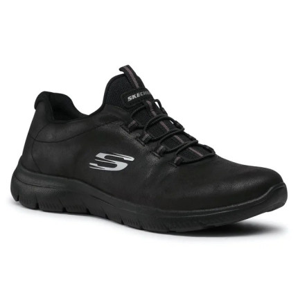 Skechers 88888301 BBK negro - Zapatillas con cierre de elásticos y material tipo nobuck