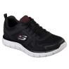 Skechers 52631 negro - Zapatillas de cordones para hombre con adornos en rojo